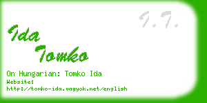 ida tomko business card
